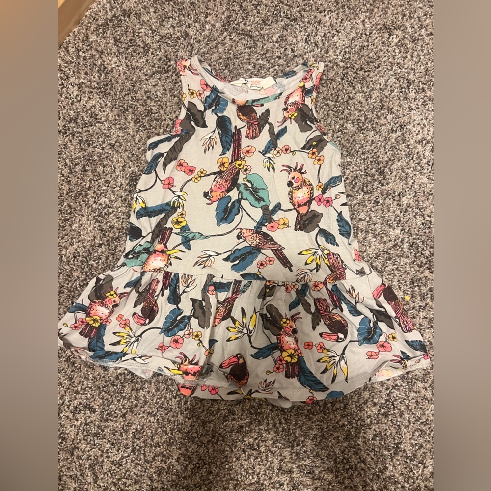 H & M toddler colorful bird dress